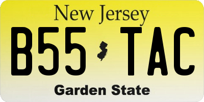 NJ license plate B55TAC