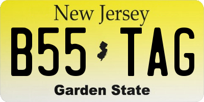 NJ license plate B55TAG