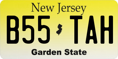 NJ license plate B55TAH