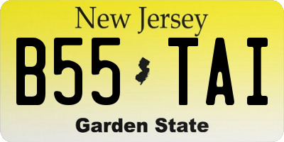 NJ license plate B55TAI