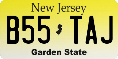 NJ license plate B55TAJ
