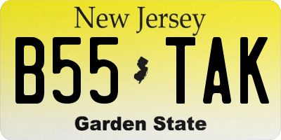 NJ license plate B55TAK