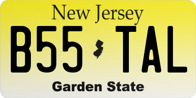 NJ license plate B55TAL