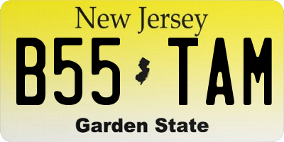 NJ license plate B55TAM