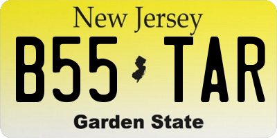 NJ license plate B55TAR