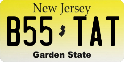 NJ license plate B55TAT