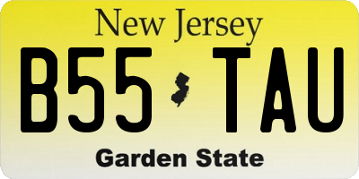 NJ license plate B55TAU