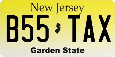 NJ license plate B55TAX