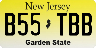 NJ license plate B55TBB