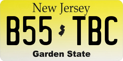 NJ license plate B55TBC