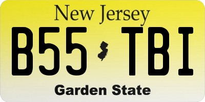NJ license plate B55TBI