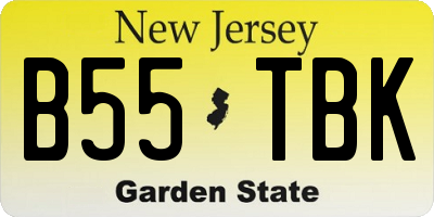 NJ license plate B55TBK
