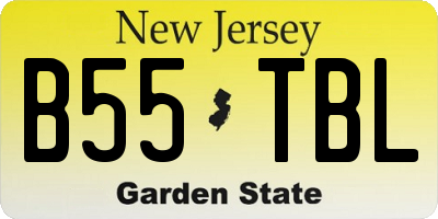 NJ license plate B55TBL