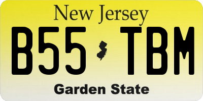 NJ license plate B55TBM