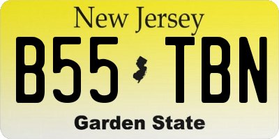 NJ license plate B55TBN