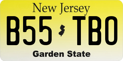 NJ license plate B55TBO
