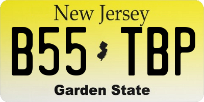 NJ license plate B55TBP