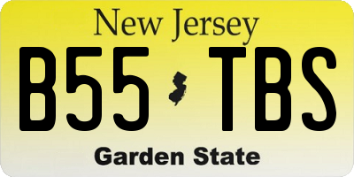 NJ license plate B55TBS
