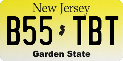 NJ license plate B55TBT