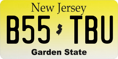 NJ license plate B55TBU