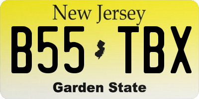 NJ license plate B55TBX