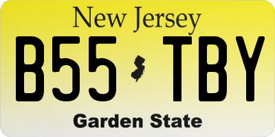 NJ license plate B55TBY
