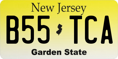 NJ license plate B55TCA