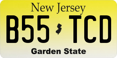 NJ license plate B55TCD