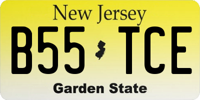 NJ license plate B55TCE