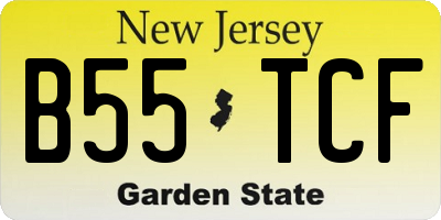 NJ license plate B55TCF