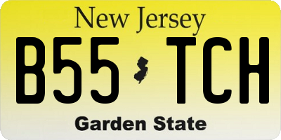 NJ license plate B55TCH