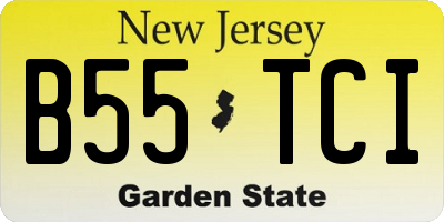 NJ license plate B55TCI
