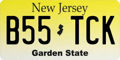 NJ license plate B55TCK