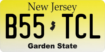 NJ license plate B55TCL
