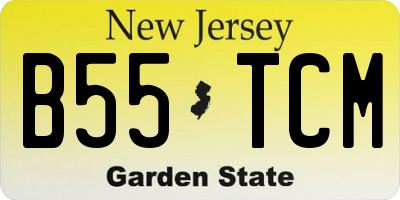 NJ license plate B55TCM