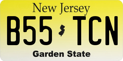 NJ license plate B55TCN