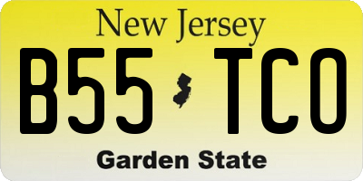 NJ license plate B55TCO