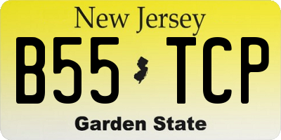 NJ license plate B55TCP