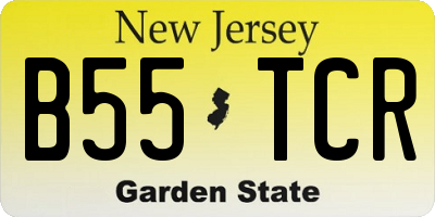 NJ license plate B55TCR