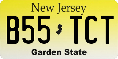 NJ license plate B55TCT