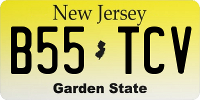 NJ license plate B55TCV