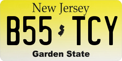 NJ license plate B55TCY