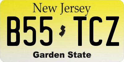 NJ license plate B55TCZ