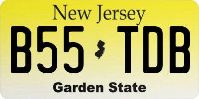 NJ license plate B55TDB