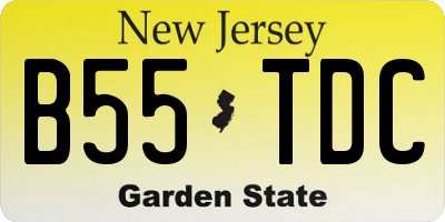 NJ license plate B55TDC