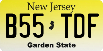 NJ license plate B55TDF
