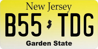 NJ license plate B55TDG