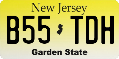 NJ license plate B55TDH