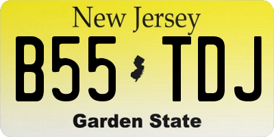 NJ license plate B55TDJ