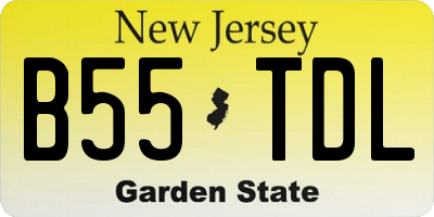 NJ license plate B55TDL